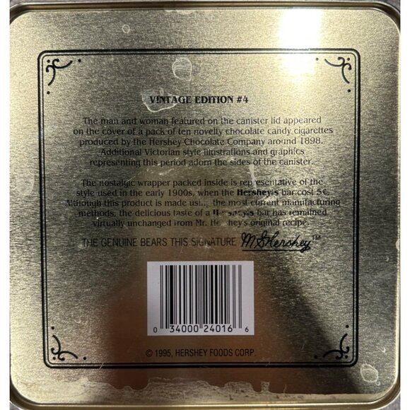 Vintage Hersheys  Milk Chocolate Tin Box With Victorian Design Limited Edition - Picture 7 of 8